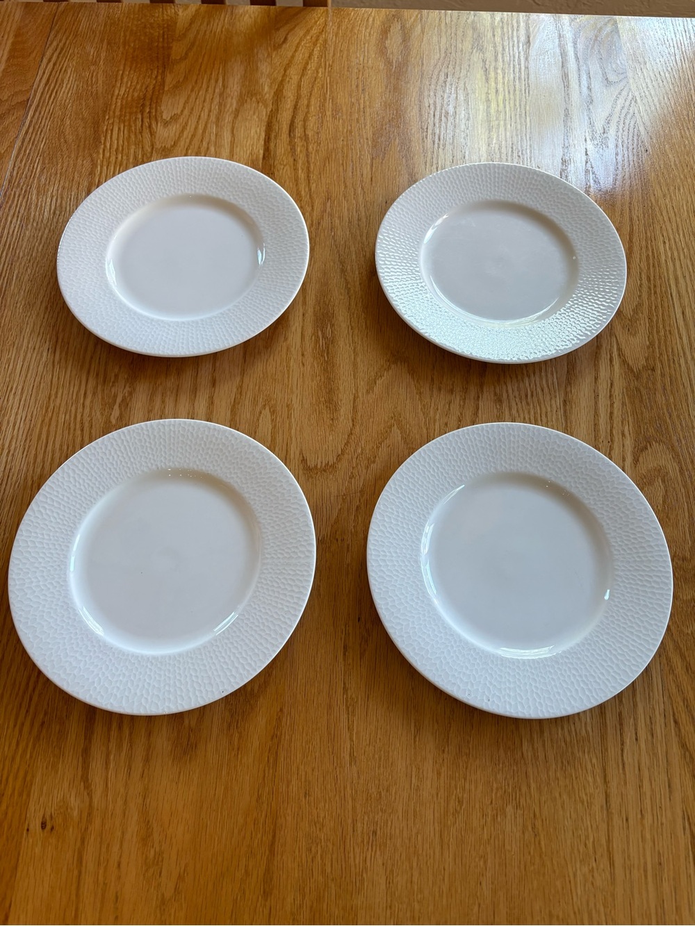 Fortessa Amanda pattern white salad plates set of 4